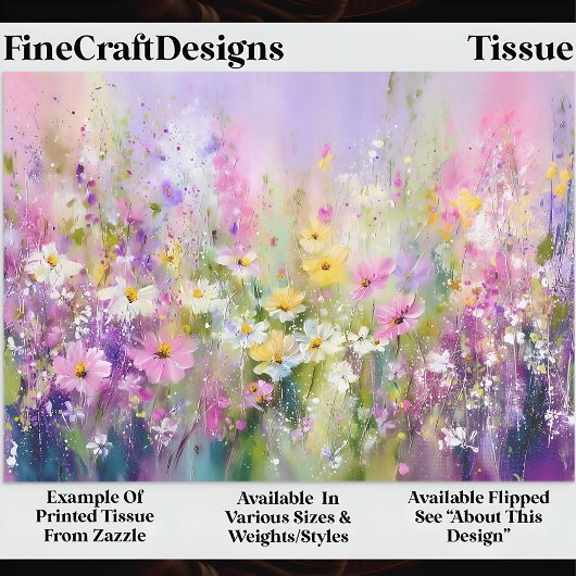 Trillend Lentewildbloemen Weide DZ6L Decoupage Tissuepapier