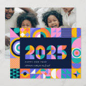 Trillend nieuwjaar 2025 feestdagenkaart (Voorkant / Achterkant)