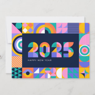 Trillend nieuwjaar 2025 feestdagenkaart