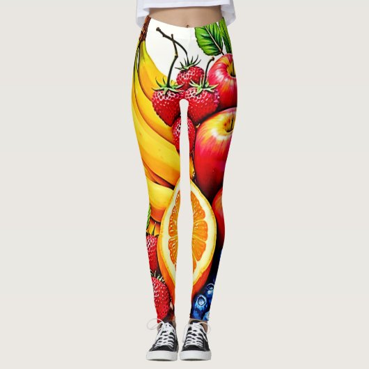 Trillend Ontwerp met Vers Fruit Leggings (Voorkant)