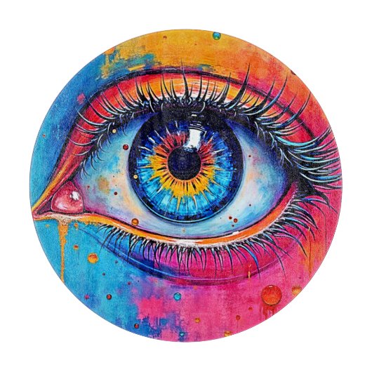 Trillend Oog Zielvol Visioen Ontwerp Snijplank (Voorkant)