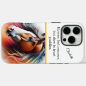 Trillend paard met manen - AI-kunst Case-Mate iPhone Case (Achterkant (horizontaal))