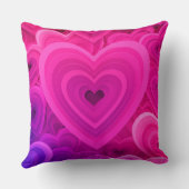 Trillend Roze Abstract Hart Worp Kussen – Modern (Achterkant)