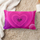 Trillend Roze Abstract Hart Worpkussen – Modern Kussen (Deken)