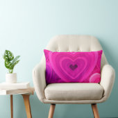 Trillend Roze Abstract Hart Worpkussen – Modern Kussen (Stoel)