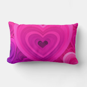 Trillend Roze Abstract Hart Worpkussen – Modern Kussen