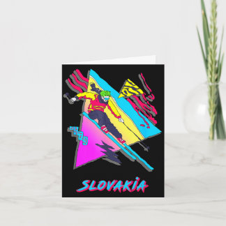 Trillend Slowakije ski retro kunst geïnspireerd sk Kaart