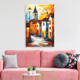 Trillend stadslandschap canvas afdruk