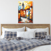 Trillend stadslandschap canvas afdruk (Insitu (Slaapkamer))