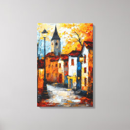 Trillend stadslandschap canvas afdruk
