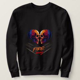 Trillend Tweepaardshoofden Edgy Grafische Heren Sw Trui