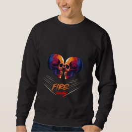 Trillend Tweepaardshoofden Edgy Grafische Heren Sw Trui