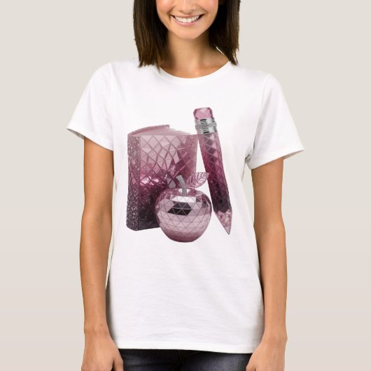 Trillend Zilver ABSTRACTE KUNST Modern Design v2 T-shirt (Voorkant)