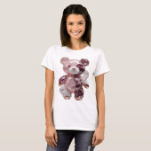 Trillend Zilver ABSTRACTE KUNST Statement Design T-shirt (Voorkant volledig)
