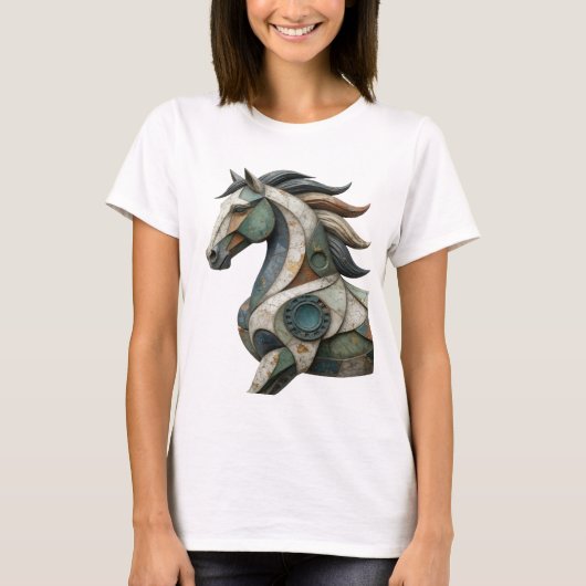 Trillend Zilver ABSTRACTE KUNST Statement Design v T-shirt (Voorkant)