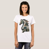 Trillend Zilver ABSTRACTE KUNST Statement Design v T-shirt (Voorkant volledig)