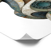 Trillend Zilver ABSTRACTE KUNST Statement Ontwerp Poster (Hoek)