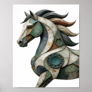 Trillend Zilver ABSTRACTE KUNST Statement Ontwerp Poster