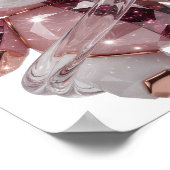 Trillend Zilver ABSTRACTE KUNST Statement Ontwerp Poster (Hoek)