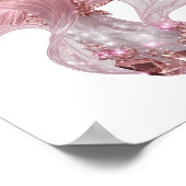 Trillend Zilver GLINSTEREND ROZE PADDENSTOEL Poster (Hoek)