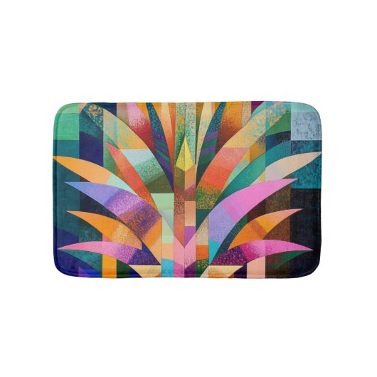 Trillende Abstracte Agave Badmat (Voorkant)