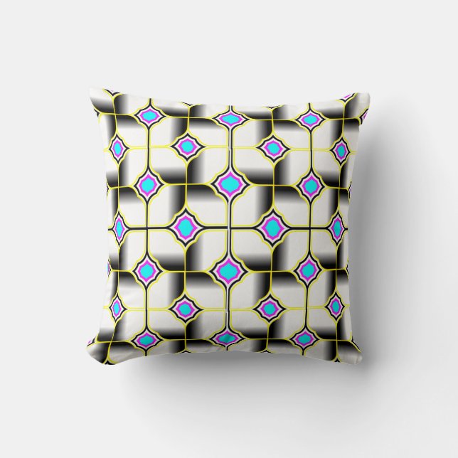 Trillende Abstracte Digitale Worp Kussen Ontwerp (Voorkant)