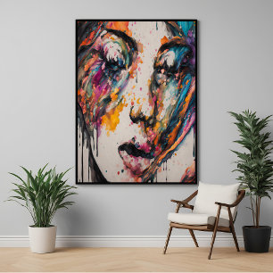 Trillende Abstracte Expressie – Verliefd Wordende Perfect Poster