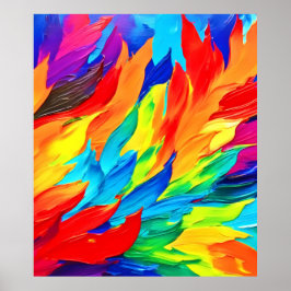 Trillende Abstracte Expressionisme Schilderij Poster