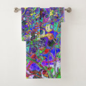 trillende abstracte floral 1 bad handdoek (Insitu)