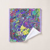trillende abstracte floral 1 bad handdoek (Wasdoekje)