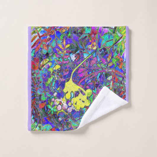 trillende abstracte floral 1 bad handdoek (Wasdoekje)