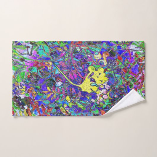 trillende abstracte floral 1 bad handdoek (Handdoek)