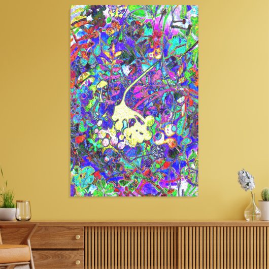 trillende abstracte floral 1 canvas afdruk (Insitu (Woonkamer))