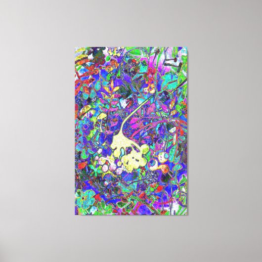 trillende abstracte floral 1 canvas afdruk (Voorkant)