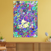 trillende abstracte floral 1 canvas afdruk (Insitu (Woonkamer))