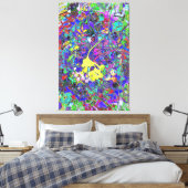 trillende abstracte floral 1 canvas afdruk (Insitu (Slaapkamer))
