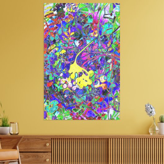 trillende abstracte floral 1 canvas afdruk (Insitu (Woonkamer))