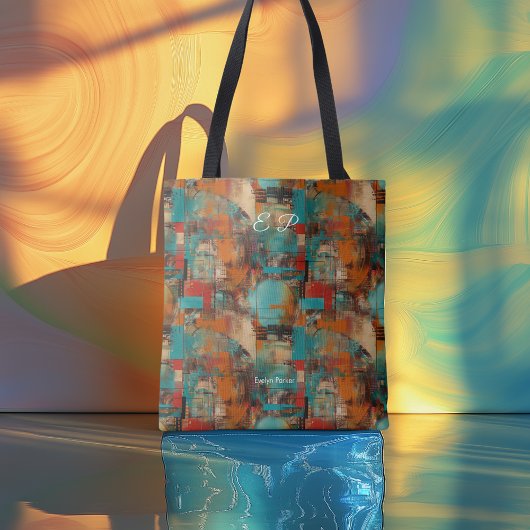 Trillende Abstracte Gepersonaliseerde Boodschappen Tote Bag