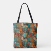 Trillende Abstracte Gepersonaliseerde Boodschappen Tote Bag (Achterkant)