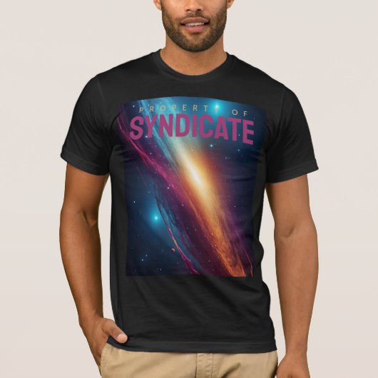 Trillende Abstracte Kosmische Melkweg Ruimte T-shirt (Voorkant)