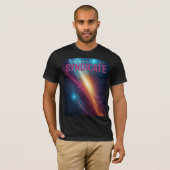 Trillende Abstracte Kosmische Melkweg Ruimte T-shirt (Voorkant volledig)