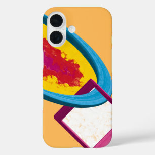 Trillende Abstracte Kosmos Ring & Vierkant – Moder iPhone 16 Hoesje
