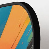 Trillende Abstracte Pickleball Kampioen Paddle (Links Detail)