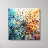 Trillende Alcohol Inkt Spinnenweb Abstracte Kunst