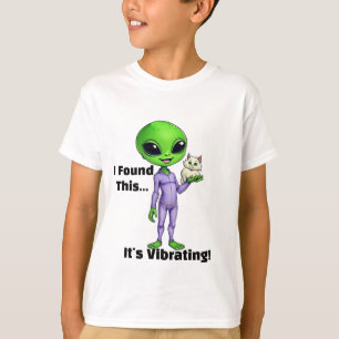 Trillende Alien Kat Shirt - Ik vond deze Grappige