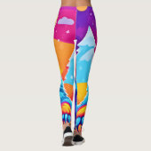 Trillende beer in de sneeuw leggings (Achterkant)
