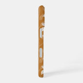 Trillende Blad Silhouet Klei Amber iPhone 16 Hoesje (Rechterkant)