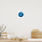 Trillende Blauwe BLUE FIRE BALL Citaat Design Poster (Keuken)