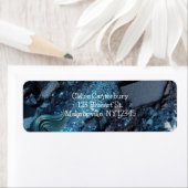 Trillende Blauwe Glam Make-up Retouradres Etiket (Insitu)