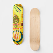 Trillende bloemen skateboard dek (Voorkant)